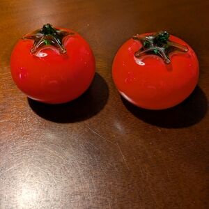 Red Tomato Glass Figurines